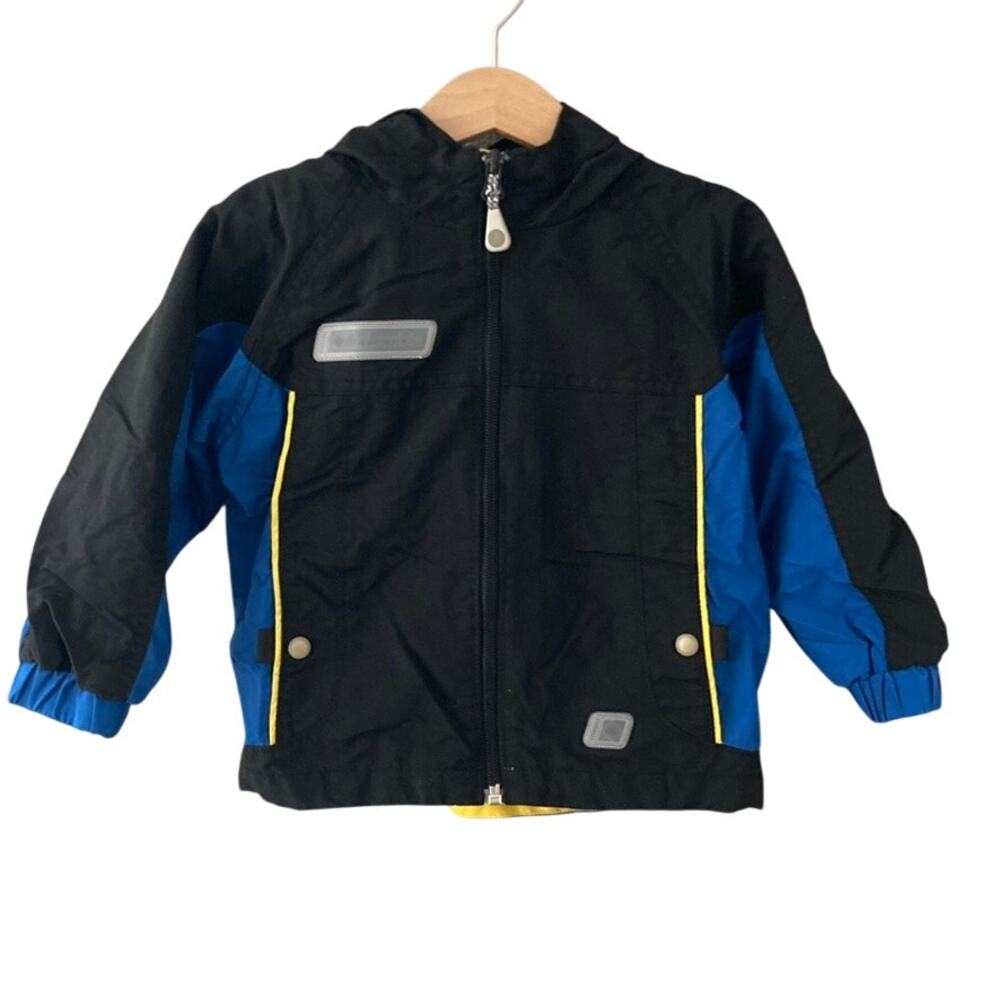 Columbia Jersey Lined Wind Breaker Jacket - Blue Black - 3T